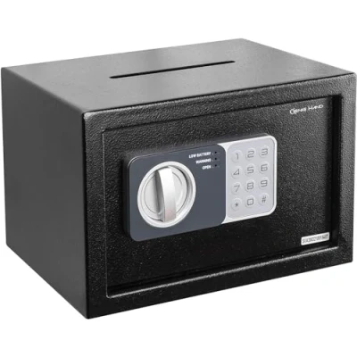 Immagine di Genie Hand Cassaforte Elettronica da Armadio Cassetta di Sicurezza Deposito con Codice a Combinazione e Chiave Serratura B Class Sistema Anti Bounce Casseforti per Soldi