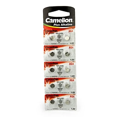 Immagine di Camelion Batteria bottone Alcalina AG4 / LR66 177 377 LR626, Confezione da 10 pezzi, lungo data di scadenza (data segnato)