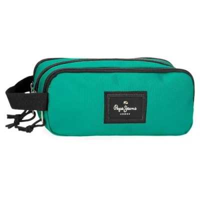Immagine di Pepe Jeans Aris Astuccio triplo 22 x 12 5 cm, realizzato in poliestere, dimensioni per zaino e portafoglio, di Joumma Bags, Verde,