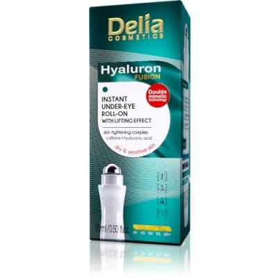 Immagine di Delia Cosmetics Hyaluron Fusion Roll On Sollevamento Antirughe Complesso rassodante ad azione immediata per gli occhi Illumina, leviga 15 ml