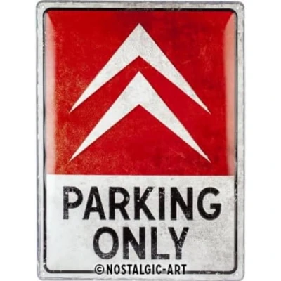 Immagine di Nostalgic Art Targhe Vintage Citroen Parking Only Idea Regalo per Accessori Auto, in Metallo, Design Retro Decorazione, 30 x 40 cm