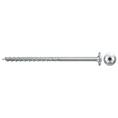 Immagine di Fischer PowerFast II 561798 Vite per elevatori a tazze 6 mm 140 Interno multidentato Acciaio galvanizzato zinco 100 pz.