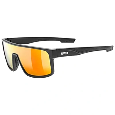 Immagine di uvex LGL 51, occhiali da sole unisex, specchiato, indice di filtrazione 3, black matt/red, one size