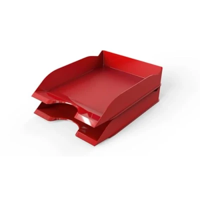 Immagine di Durable Vaschette porta corrispondenza BASIC A4, rosso, impilabili, 6 pezzi, 1701674080