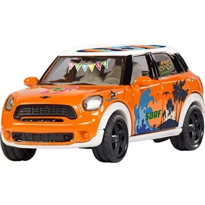 Immagine di siku 6507, Set da Assemblare Style my siku, MINI Countryman Summer, Auto Giocattolo, Metallo e Plastica, Arancione, Incluso Foglio con Adesivi per un Design Personalizzato, Portiere Apribili