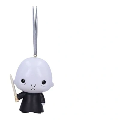 Immagine di Nemesis Now Harry Potter Voldemort Ornamento da appendere, 7,5 cm, resina, grigio, prodotto con licenza ufficiale Potter, simpatico design Voldemort, fuso in resina pregiata, sapientemente