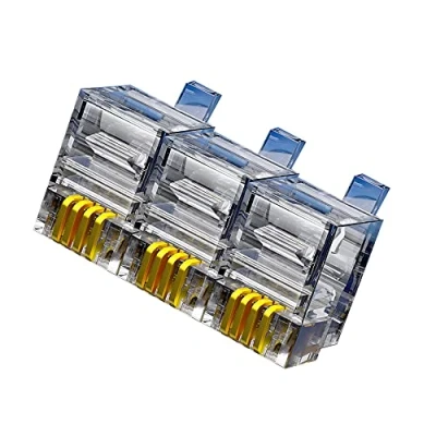 Immagine di VIVOCH 100 Pcs RJ9 4P4C Telephone Connectors, Modular Plugs