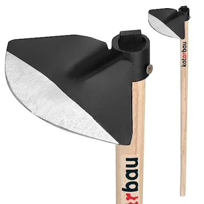 Immagine di KOTARBAU® Zappa da Giardino Semicircolare 210 x 85 mm con Manico in Legno 110 cm Strumenti Manuali Attrezzi Accessori Zappetta Giardinaggio
