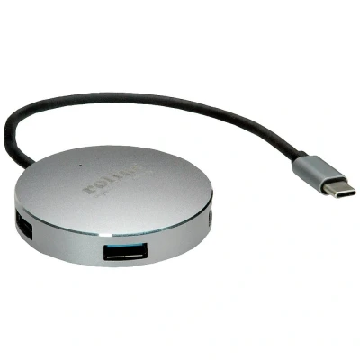 Immagine di Roline 4 Porte Hub combinato USB Grigio