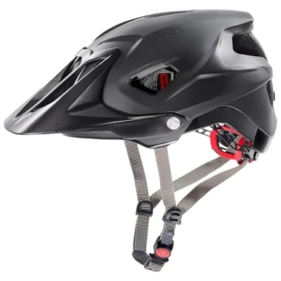 Immagine di uvex quatro integrale, casco MTB superleggero unisex, regolazione individuale delle dimensioni, cchermo regolabile, black matt, 52 57 cm
