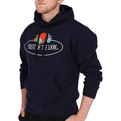 Immagine di Fruit of the Loom 012208 Felpa con Cappuccio, Blu (Deep Navy AZ), S Uomo