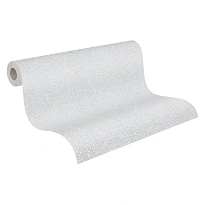 Immagine di A.S. Création Masterffleece 929310 9293 10 Carta da parati in tessuto non tessuto, verniciabile, 25 x 1,06 m, colore: Bianco