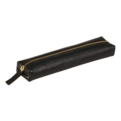 Immagine di Clairefontaine 102511C Un mini astuccio Flying Spirit 19 x 4 2.5 cm, in cuoio d&#039;agnello liscio, Nero
