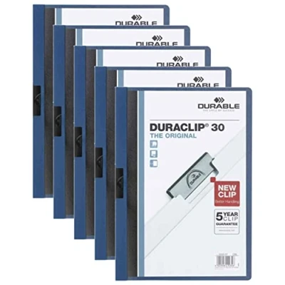 Immagine di Durable Cartellina con clip DURACLIP 30 2200 DIN A4 Numero max. di fogli: Fogli (80 g/m²) Blu scuro 220007