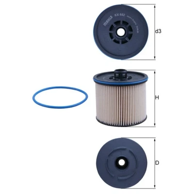 Immagine di MAHLE ORIGINAL KX 652D filtro Carburante Cartuccia OPEL: Vivaro C Van, TOYOTA: Proace II Verso