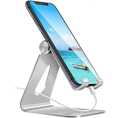 Immagine di Techly 363272 Supporto Porta Smartphone e Tablet Universale Regolabile da Scrivania Silver