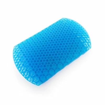 Immagine di InnovaGoods Cuscino Lombare in Gel Sfoderabile Glushion, Supporto Ergonomico, Design a Nido d&#039;ape, Antiscivolo, Traspirante, Federa Lavabile, Grigio, Mediano, Poliestere