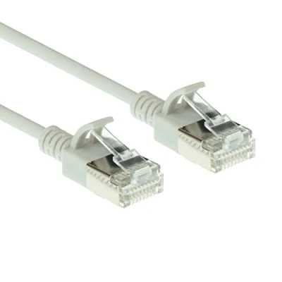 Immagine di ACT Cavo di rete CAT6a, U/FTP LSZH LAN sottile 3,8 mm, flessibile Snagless CAT 6a con connettore RJ45, per uso in data center, 2 metri, grigio DC7002