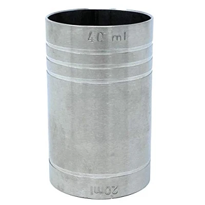 Immagine di Jigger 2cl 4cl dosatore doppio misurino da cocktail 20 ml 40 in acciaio inox certificato alcol bar