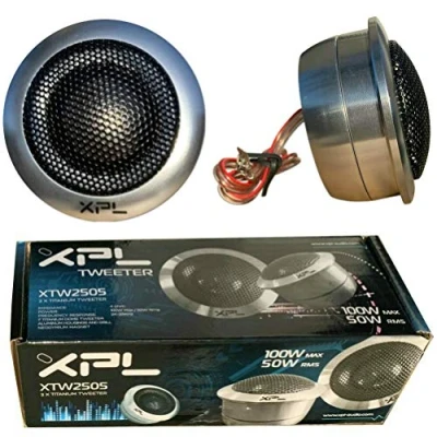 Immagine di XPL XTW2505 coppia di tweeter da 50 watt rms e 100 max 5,70 cm diametro 2&quot; in alluminio con ridotta profondita&#039; solo 2,20 a