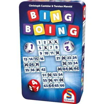 Immagine di Schmidt Spiele 51454 Bing Boing, Gioco da Viaggio, Portare con in Una scatola di metallo, Normale