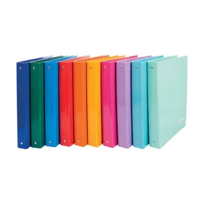 Immagine di Raccoglitore ad Anelli 1 Pezzo con Copertina in Cartone Lucido Colori Assortiti Portadocumenti per Ufficio e Scuola