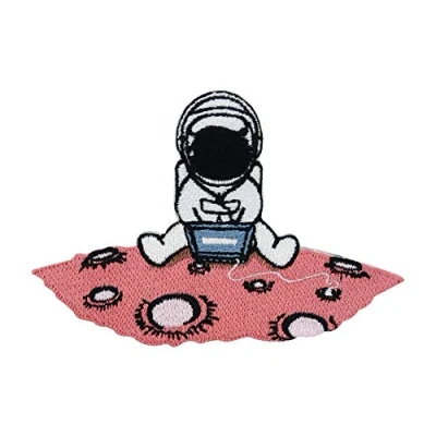 Immagine di Finally Home Se ci fosse Wi Fi sulla luna toppa termoadesiva Patch astronauta, toppe aliene, Ufo, Nasa