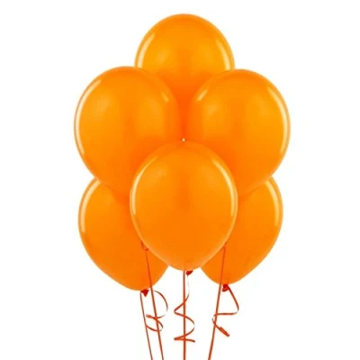 Immagine di SHATCHI 5 palloncini in lattice da 30,5 cm, colore arancione, per feste di compleanno, matrimoni, tinta unita