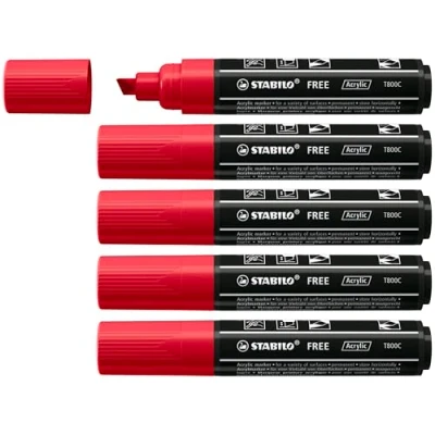 Immagine di Marker acrilico STABILO FREE Acrylic T800C Punta a scalpello ...