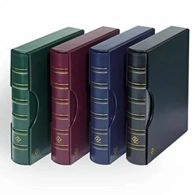 Immagine di Leuchtturm 317159 Album per Monete Grande Raccoglitore ad Anelli l&#039;autoprogettazione in Design Classico Incluso Astuccio Verde