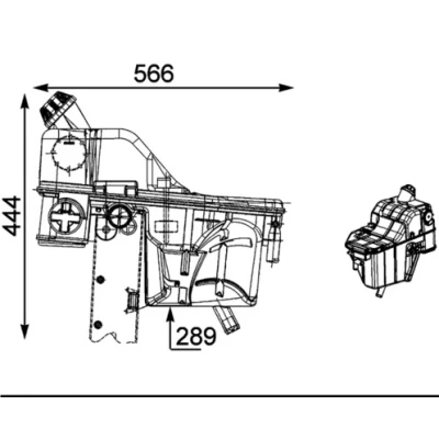 Immagine di MAHLE ORIGINAL CRT 34 000S Vaschetta Radiatore con coperchio