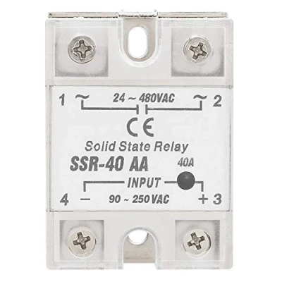 Immagine di Akozon Modulo Relè Controllo a Stato Solido SSR 40AA 40A Ingresso CA 90 250 V Uscita 24 480