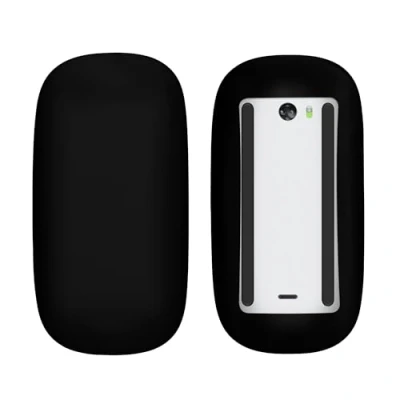 Immagine di kwmobile Custodia Silicone Mouse Compatibile con Apple Magic 1/2 Cover Antipolvere Case Morbida Semitrasparente Nero Matt