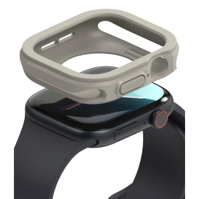 Immagine di Ringke Air Sports Compatibile con Cover Apple Watch 10 46mm, Custodia Paraurti TPU Resistente ai Graffi Robusta Antiurto Warm Gray