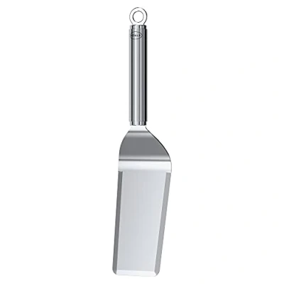 Immagine di RÖSLE plancha spatola stretta, per barbecue con angoli arrotondati girare carne e verdure, acciaio inossidabile 18/10, lavabile in lavastoviglie, argento
