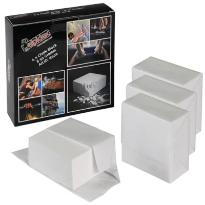 Immagine di ALPIDEX 4 x Chalk Block Blocco di Magnesio 56 g Gesso Arrampicata Ginnastica Pesistica Palestra Bouldering