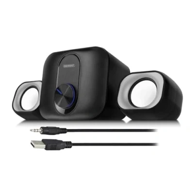 Immagine di Eminent Altoparlante PC con subwoofer, sistema audio 2.1 per e laptop, alimentazione USB, compatto salvaspazio, EM3515