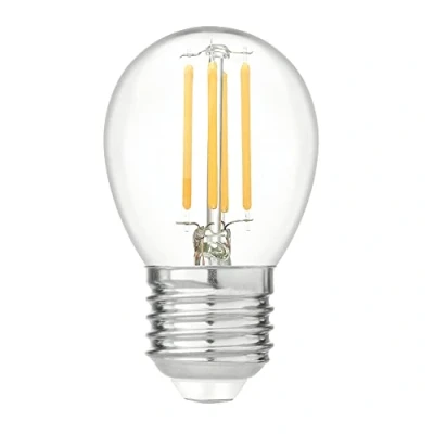 Immagine di Velamp lampadina LED a filamento Forma sfera (P45) Attacco vite grande (E27) Potenza 4W Equivalenti 40W Luminosità 470ln Temperatura colore 2700K (luce calda)