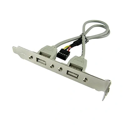 Immagine di Bolwins M30S adattatore per scheda madre USB 2.0 a 9 pin tipo A, 30 cm, 2 prese di espansione PC, facile porte