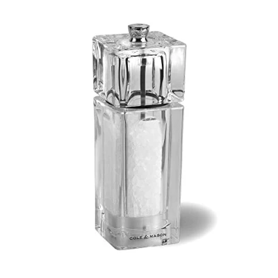 Immagine di Cole &amp; Mason H33502P Cube Macina Sale, Precision+, Macinatura Regolabile, Acrilico, 145mm, Include 1 x Mulino