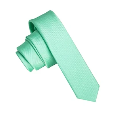 Immagine di JEMYGINS Cravatta Uomo Verde menta in Seta Multicolore Extra Fini 4CM