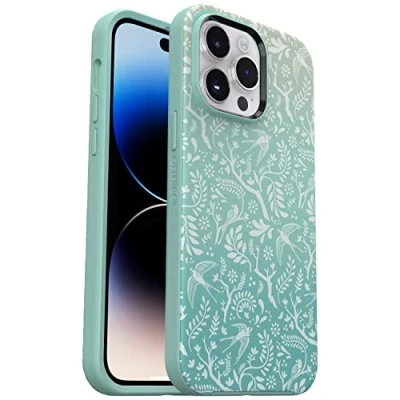 Immagine di Otterbox Cover per iPhone 14 Pro Max Symmetry+ con MagSafe, resistente a shock e cadute;sottile, testata 3x vs le norme MIL STD 810G, protezione antimicrobica, Feathers/Ferns
