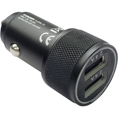 Immagine di Kunzer Adattatore di ricarica per auto USB 12 V. Portata massima corrente=4.8 A
