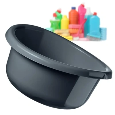 Immagine di KADAX Ciotola in plastica, diverse misure e colori, robusta, universale, per bagno, lavanderia (15L, antracite)