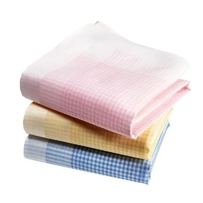 Immagine di Fazzoletti in tessuto da donna, 100% cotone pettinato, 35 x cm, 3 pezzi, modello P01