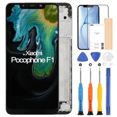 Immagine di ARSSLY LCD Schermo per Xiaomi Pocophone F1 Poco Display M1805E10A 6,18&quot; Digitazer Touch Screen Assembly con Strumenti(Nero Cornice)