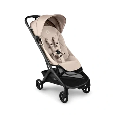 Immagine di Bugaboo Butterfly 2 Passeggino Leggero da Viaggio Dimensioni Cabina, Portatile, Piegabile con Una Mano, Seduta Reclinabile, Cestino Portaoggetti e Tracolla 6 Mesi a 4 Anni Desert Taupe