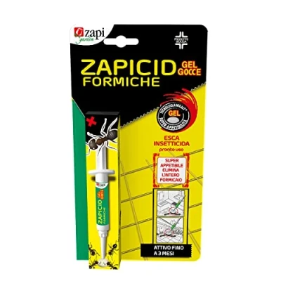 Immagine di Zapi Garden Zapicid Gel Gocce Formiche Esca Insetticida in Gocce, Pronto Uso, Insetticida, Esterno ed Interno, 5g