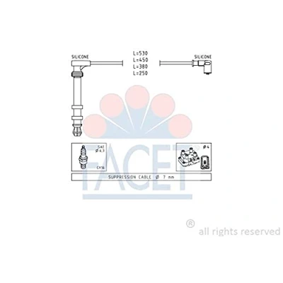 Immagine di Facet 4.9503 Kit cavi accensione