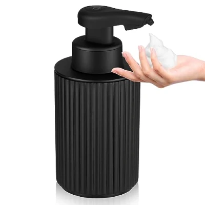 Immagine di Phneems Dispenser Sapone Automatico Bagno Schiuma con Sensore Infrarossi IPX5 Impermeabile Adatto Per Cucina Hotel Nero